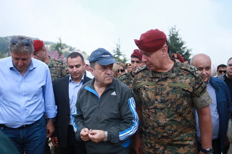Cedar tree in memory of the Lebanese Commandos Regiment founder